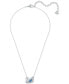 Silver-Tone Cubic Zirconia Swan Pendant Necklace, 14-7/8" + 2" extender