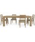 Фото #1 товара Davie Rectangle Dining 5pc Set (Table + 4 Side Chair Upholstered Seat Ladder Back)