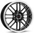 Borbet CW2 black rim polished 7x17 ET35 - LK5/100 ML64