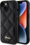 Guess Guess GUHCP15SPSQSQSK iPhone 15 / 14 / 13 6.1" czarny/black hardcase Quilted Metal Logo