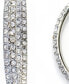 ფოტო #2 პროდუქტის Faux Stone Pave Hoop Earrings