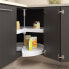 Фото #6 товара Шкаф для кухни угловой Emuca Lot Drehplatten Shelvo 3/4, для 800мм модуля, белый