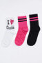 Носки defacto Printed Trio Socks