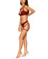 ფოტო #2 პროდუქტის Vinyl Push-Up Bra and Garter Thong Set