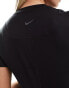 Nike One Training maternity t-shirt in black Черный, XS - фото #4