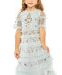 Little Girls Flutter Sleeve Lace Dress