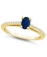 ფოტო #1 პროდუქტის Sapphire (5/8 Ct. t.w.) and Diamond (1/6 Ct. t.w.) Ring