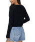 ფოტო #2 პროდუქტის Women's Cotton Pointelle Cropped Cardigan