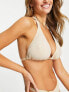 Фото #3 товара Ivory Rose Fuller Bust triangle bikini top in gold shimmer