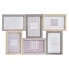 Photo frame DKD Home Decor Grey Natural Wood Crystal Classic Boho 45 x 2 x 28 cm