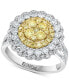 ფოტო #1 პროდუქტის EFFY® Yellow & White Diamond Flower Ring (1-3/4 ct. t.w.) in 14k White & Yellow Gold