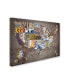 Фото #2 товара Masters Fine Art 'USA License Plate Map on Metal' Canvas Art - 35" x 47"