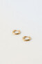 Фото #3 товара Серьги-кольца с покрытием золотом 999 пробы ZARA