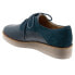 Фото #5 товара Softwalk Willis S1811-465 Womens Blue Leather Lace Up Oxford Flats Shoes 6.5