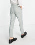 ASOS DESIGN tapered smart trousers in sage prep pin stripe