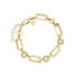 Фото #1 товара Beautiful Gold Plated Multi Octagon Zirconia Bracelet JBOSG-J900