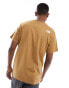 The North Face Berkeley California pocket t-shirt in brown Коричневый, S - фото #2