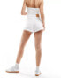 Фото #2 товара Stradivarius mom slim denim short in white