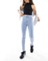 Фото #6 товара Dr Denim Petite Solitaire high waist super skinny jeans in beck pale plain wash