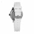 Фото #6 товара женские часы аналоговые круглые силиконовый белый браслет Justina