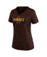 Фото #3 товара Women's Brown San Diego Padres Authentic Collection Velocity Practice Performance V-Neck T-shirt