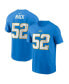 Фото #2 товара Men's Khalil Mack Powder Blue Los Angeles Chargers Player Name & Number T-shirt