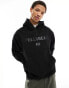 Фото #3 товара Pull&Bear tonal printed hoodie in black