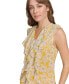 Women's Floral-Print Ruffled-Front Blouse