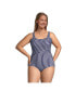 Фото #3 товара Plus Size Long Chlorine Resistant Soft Cup Tugless Sporty One Piece Swimsuit