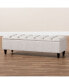 Фото #6 товара Furniture Brette Mid-Century Modern Upholstered Storage Bench Ottoman
