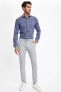 Фото #1 товара Рубашка мужская Slim Fit с цветочным рисунком DeFacto