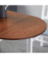 55" Solid Wood Kitchen Table, Drop Leaf Tables For Small Spaces, Folding Dining Table, Brown