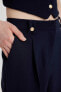 Фото #5 товара Wide Leg Cep Detaylı Yüksek Bel Uzun Paça Pantolon B9807ax24sp