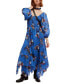 Women's Morning Glory Smocked Maxi Dress Dutch Blue Combo, XS - фото #5