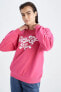 Regular Fit Bisiklet Yaka Sweatshirt