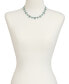 Фото #2 товара Lucky Brand silver-Tone Blue Stone Collar Necklace
