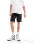 River Island straight fit denim shorts in black Черный, W36 - фото #2