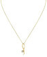 ფოტო #3 პროდუქტის Diamond Solitaire Freeform 18" Pendant Necklace (1/5 ct. t.w.) in 14k Gold