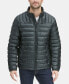 ფოტო #1 პროდუქტის Men's Quilted Faux Leather Puffer Jacket