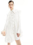 Фото #1 товара Sister Jane Curious collared shirt mini dress in ivory