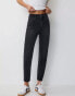 Pull&Bear comfort mom jean in black