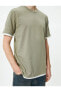 Фото #11 товара 4sam10271hk 876 Haki Erkek Jersey Kısa Kollu Basic T-shirt