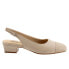 Trotters Dea T7001-114 Womens Beige Narrow Leather Slingback Heels Shoes 10.5