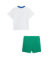 Baby Boys Logo Cotton Jersey T-shirt and Mesh Shorts Set