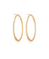 ფოტო #3 პროდუქტის Hammered 18K Gold-Plated Large Oval Earrings