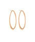 ფოტო #3 პროდუქტის Hammered 18K Gold-Plated Large Oval Earrings