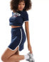 Фото #1 товара Pieces Sport Core mini skirt co-ord with contrast trim in navy and white