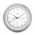 Фото #1 товара Цифровые часы настенные Mebus 19450 - круглые - серебристые - белые - пластиковые - современные - на батарейках