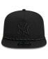 ფოტო #3 პროდუქტის Men's New York Yankees Black on Black Meshback Golfer Snapback Hat