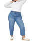 Фото #1 товара Plus Size The Naomi Comfort Stretch Straight Jean Crop